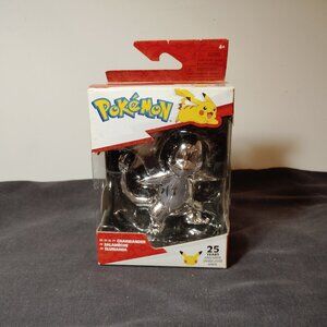 Pokémon 25th Anniversary Silver Charmander Figure NIB Limit Edition Series One